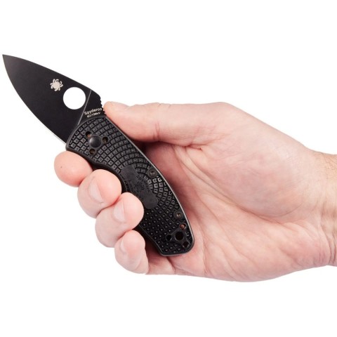 Ніж Spyderco Ambitious Lightweight Black Blade, 8Cr13MoV, FRN black