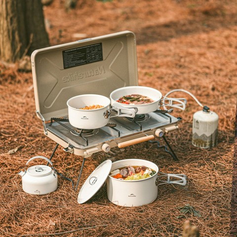 Чайник з керамічним антипригарним покриттям Naturehike CNK2450CF013 0,8 л, алюміній, білий