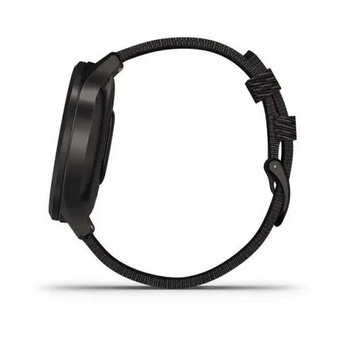 Смарт-годинник Garmin vivomove Style із графітовим корпусом та чорним ремінцем
