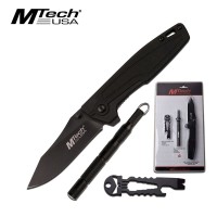 Набор MTech USA в блистере: нож, мультитул, свисток, компас, огниво