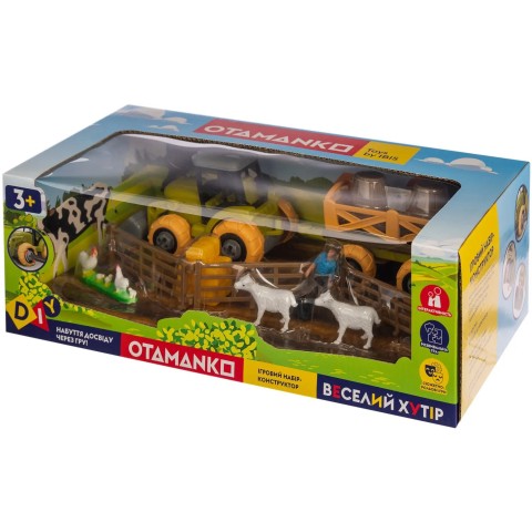 Ігровий набір OTAMANKO Веселий хутір (трактор з причепом, фермер з вівцями і курками) разноцветный