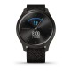Смарт-годинник Garmin vivomove Style із графітовим корпусом та чорним ремінцем