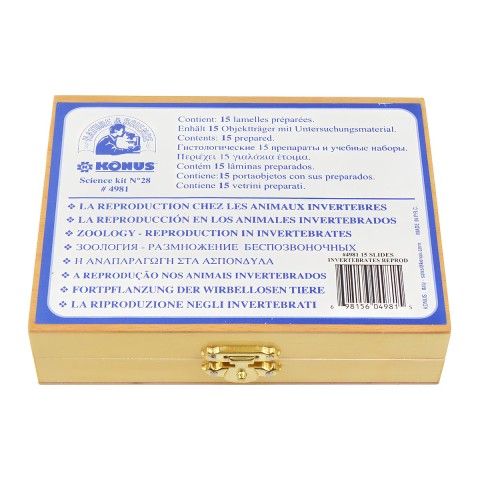 Набір мікропрепаратів KONUS Зоологія: Репродукція у безхребетних (15 шт.)