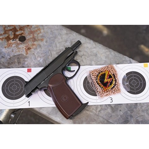 Пистолет пневматический SAS Makarov Blowback BB кал. 4.5 мм. Корпус - металл