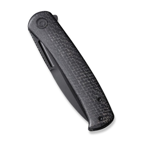 Ніж складаний туристичний Civivi Caetus Flipper, (8.8 см) Damascus / Carbon Fiber