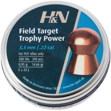 Пули пневматические H&N Field Target Trophy Power. Кал. 5.5 мм. Вес - 0.95 г. 200 шт/уп