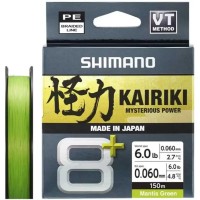 Шнур Shimano Kairiki 8+ 150m (Mantis Green) 0.06mm 6lb/4.8kg