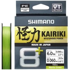 Шнур Shimano Kairiki 8+ 150m (Mantis Green) 0.06mm 6lb/4.8kg