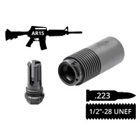 Задня частина AFTactical BS44-SLA-FH з швидкоз’ємом SLA та полум’ягасником, .223 (5.56мм), 1/2x28 UNEF, AR15