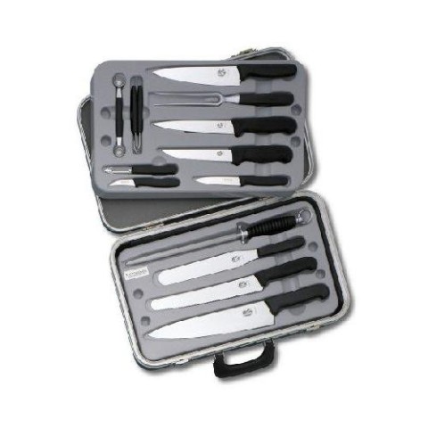 Набір кухонний Victorinox Fibrox Малий кейс Шеф-кухаря з чорн. ручкою (14 функ)