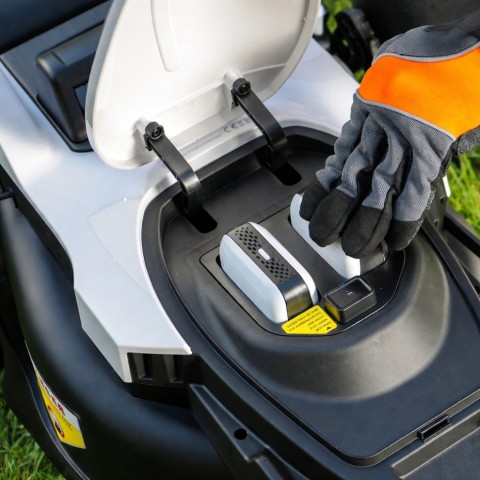 Акумуляторна газонокосарка Litheli, живлення від павербанків (УМБ Litheli Power Bank 20000 mAh, 45 W, 4А 2 шт в комплекті)