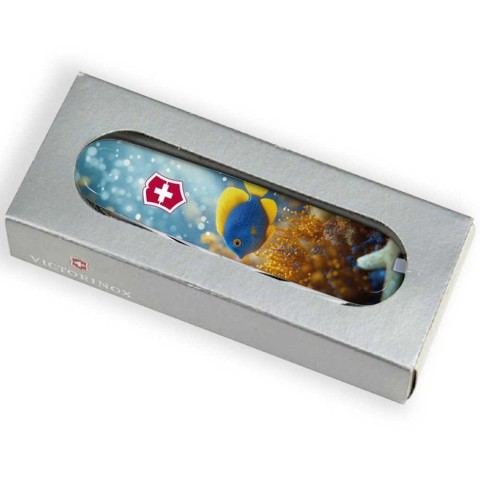 Складаний ніж Victorinox CAMPER DESIGN Жовто-блакитна рибка