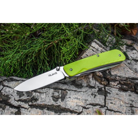 Багатофункціональний ніж Ruike Trekker LD43, (8.5 см) 12C27 / G10 зелений, 15 інстр.
