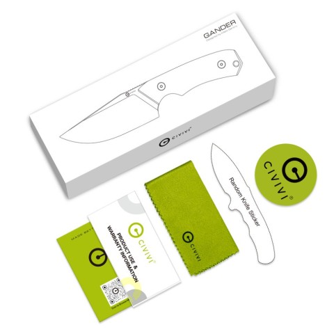 Ніж фіксований тактичний Civivi Gander, (9.2 см) 14C28N / Guibourtia Wood