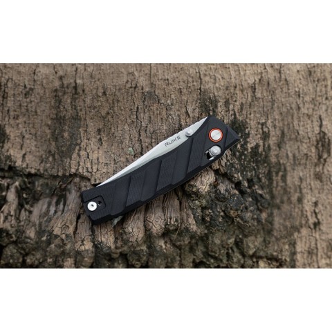 Ніж складаний кишеньковий Ruike P856-B, (7.9 см) 14C28N / G10 чорний