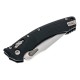Нож Microtech Amphibian Ram-Lok, клинок полусерр. Stwsh Fluted,  рукоять черная G10