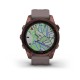 Смарт-часы Garmin fenix 7S Sapphire Solar темно-бронзовые титановые с глиняно-серым ремешком
