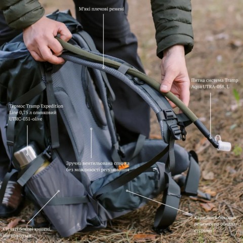Рюкзак Tramp Trek 40 UTRP-057-grey
