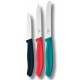 Набір ножів для чищення овочів Victorinox Swiss Classic 3 ножа чорн/черв/зел 6.7116.34C1