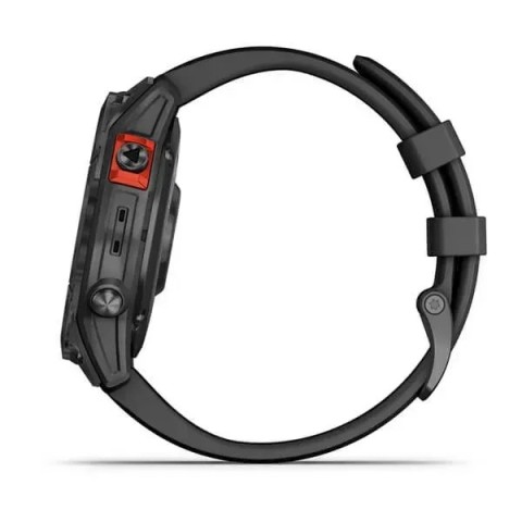 Смарт-часы Garmin fenix 7 Solar сланцево-серые с черным ремешком