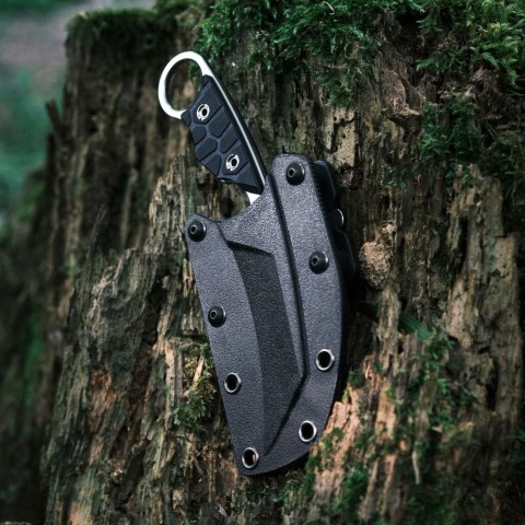 Ніж фіксований туристичний Ruike FS68, (8.6 см) 14C28N / G10 чорний