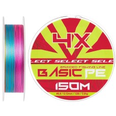 Шнур Select Basic PE Multicolor 150m #0.8/0.12mm 12lb/5.6kg