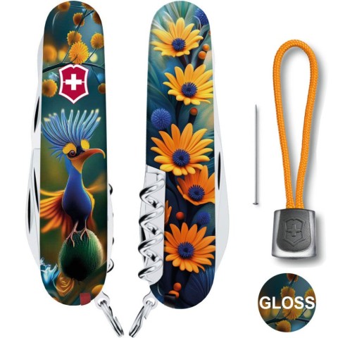 Складаний ніж Victorinox CLIMBER DESIGN Яскрава пташка