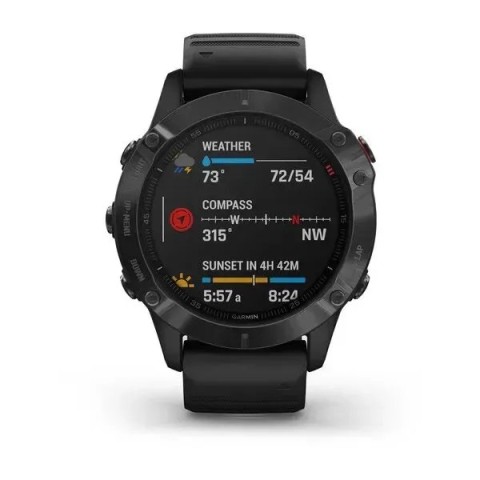 Смарт-годинник Garmin fenix 6 Pro чорний з чорним ремінцем