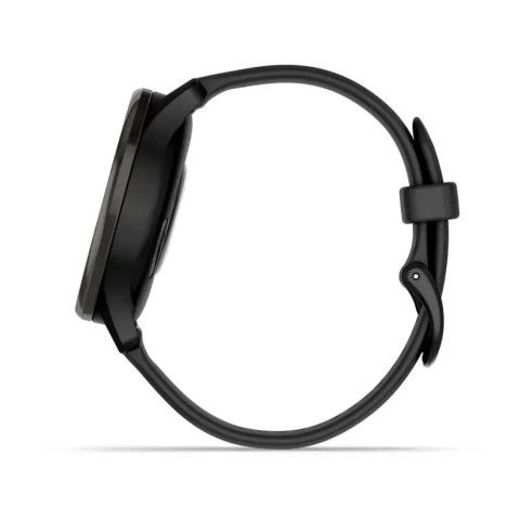 Смарт-часы Garmin vivomove Trend с грифельным стальным безелем, черными корпусом и ремешком
