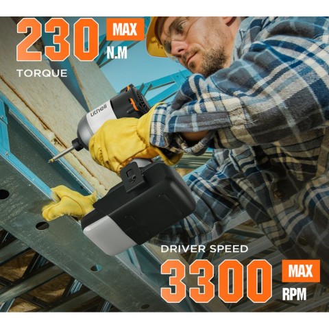 Акумуляторний ударний гвинтоверт Litheli безщітковий, живлення від павербанку (УМБ Litheli Power Bank 10000 mAh, 45 W, 2А в комплекті)