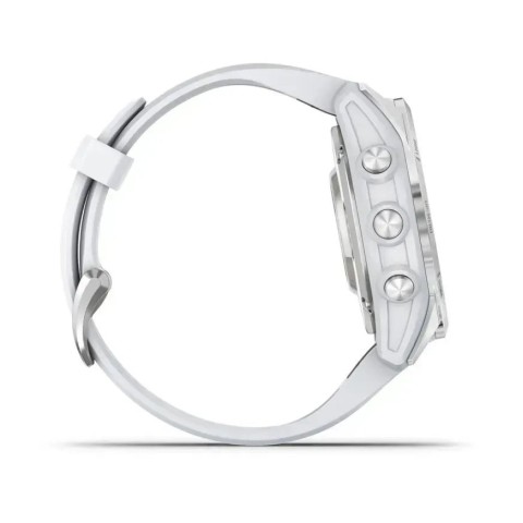 Смарт-годинник Garmin epix Pro Gen 2 Standard Edition (42мм) сріблястий з ремінцем кольору білого каменю