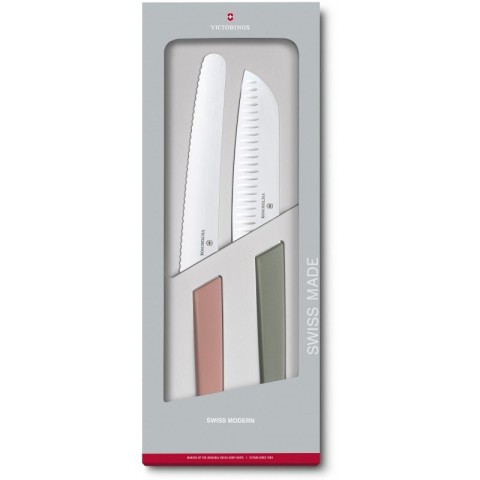 Набір кухонний Victorinox Swiss Modern Kitchen Set 2шт з кольоровими ручками (2 ножа) у подар.упак.