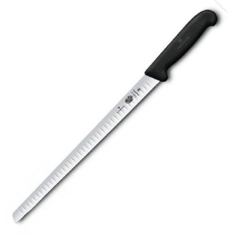 Кухонний ніж Victorinox Fibrox Salmon Flex лезо 30см ріфл. з чорн. ручкою
