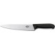 Ніж кухонний обробний Victorinox Fibrox 25 см, серрейтор, чорний