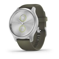 Смарт-часы Garmin vivomove Style с серебристым корпусом и торфяным ремешком