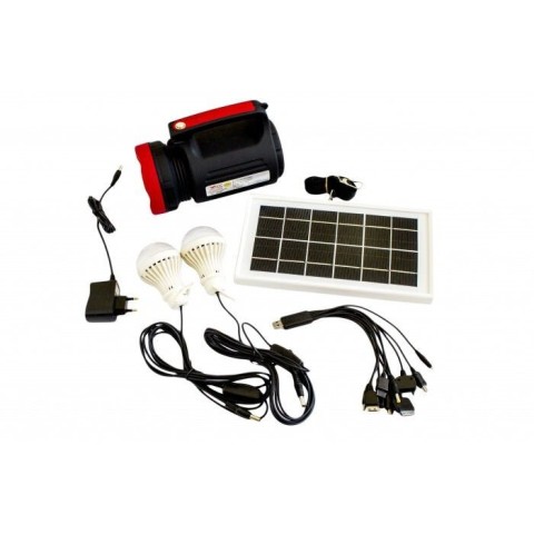 Фонарь светодиодный Yajia YJ-1902T c cолнечной панелью и USB Power Bank
