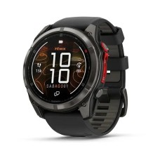 Смарт-годинник Garmin fenix 8 MicroLED (51 мм) Sapphire карбоново-сірий DLC титан чорний/гравійно-сірий