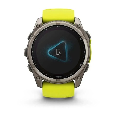 Смарт-годинник Garmin fenix 8 (51 мм) Sapphire Solar титан яскраво-жовтий/графітовий