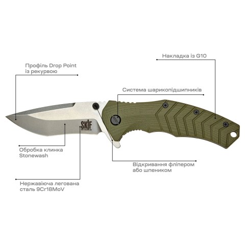 Нож Skif Griffin II SW ц:olive