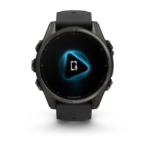 Смарт-годинник Garmin fenix 8 AMOLED (43 мм) Sapphire карбоново-сірий DLC титан чорний/гравійно-сірий