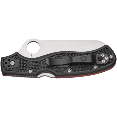 Ніж Spyderco Rescue 3, Thin Red Line, серрейтор black