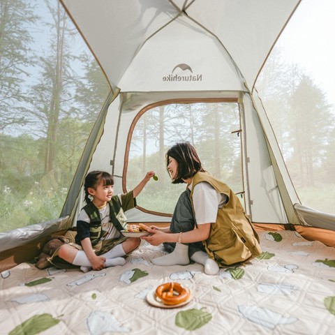 Намет тримісний автоматичний із тентом Naturehike Ango Picnic CNK2450WS021, коричневий