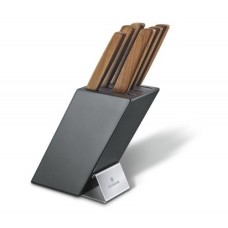 Набір кухонний Victorinox Swiss Modern Cutlery Block з дерев. ручкою з підставкою (6 ножів)