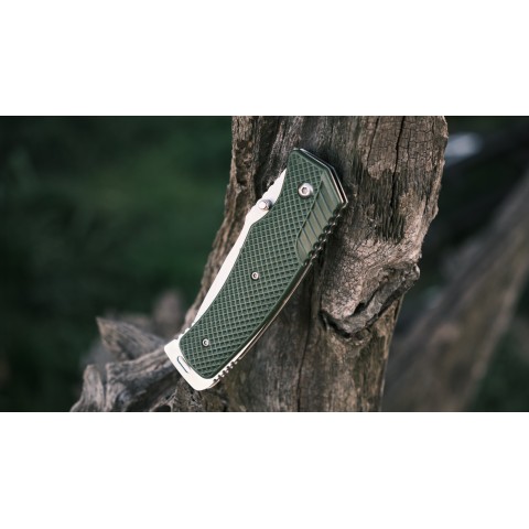 Ніж складаний туристичний Ganzo G618 (8 см) 440C / ABS  зелений