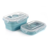 Ланчбокс складаний з кришкою-засувкою блакитний СИЛА (350 мл)