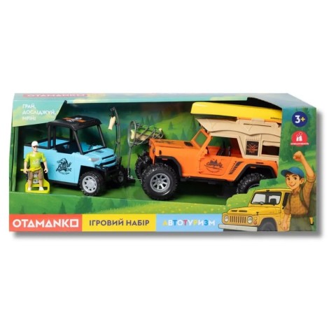 Игровой набор OTAMANKO Автотуризм Внедорожник с каное и багги