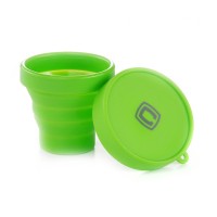 Чашка складана з кришкою зелена СИЛА (150 мл)