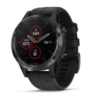 Смарт-годинник Garmin fenix 5 Plus Sapphire чорний з чорним ремінцем