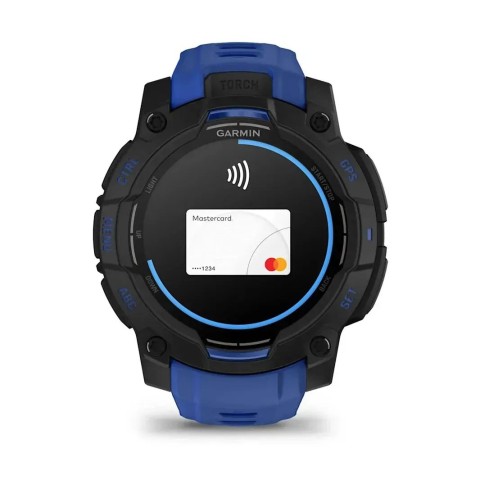 Смарт-годинник Garmin Instinct 3 (45 мм) AMOLED синя блискавка/чорний