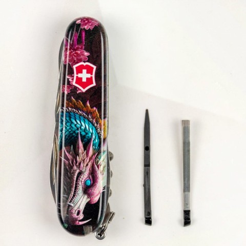 Ніж Victorinox Climber Zodiac 91мм,14функ ,Лазурний дракон